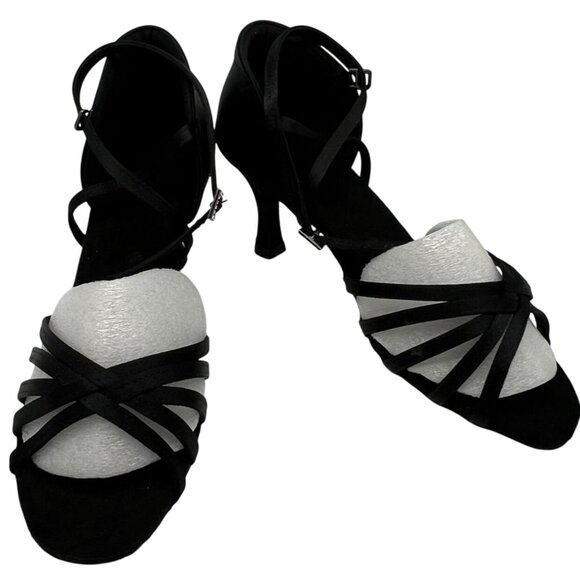 Unbranded Shoes - Women's Leather Ballroom Dance Shoes Heels Size 9 Black Summer Sandal